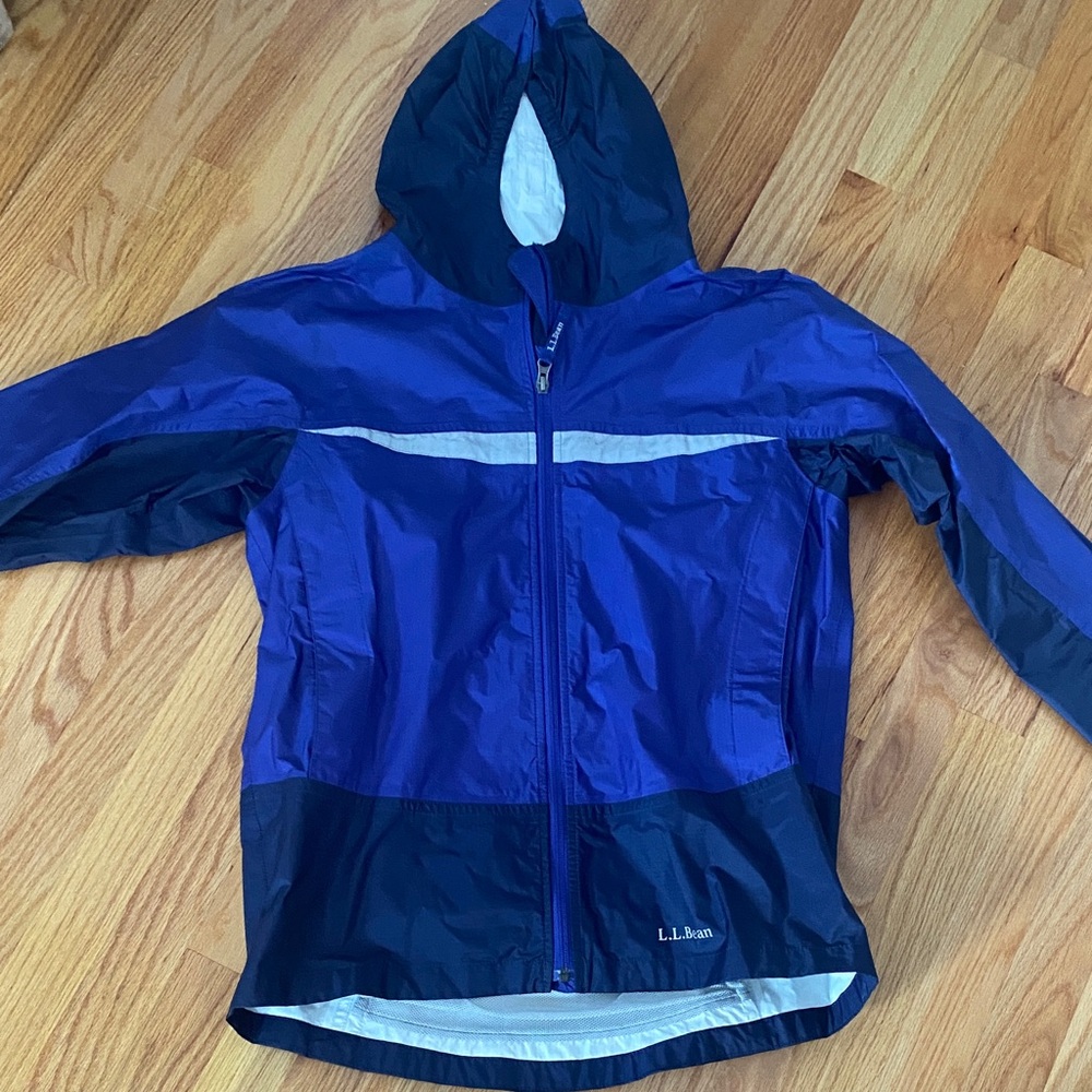 L.L. Bean Boys Blue Trail Modal Rain Jacket XL/18
